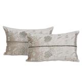 Velvet Glam,'Embroidered Velvet Cushion Covers (Pair)'