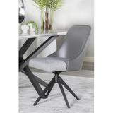Corrigan Studio® Jackelien Dining Side Chair Upholstered/Fabric in Black/Gray, Size 32.5 H x 22.75 W x 22.75 D in | Wayfair