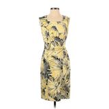 Carolina Herrera Casual Dress - Sheath: Yellow Print Dresses - Used - Size 2