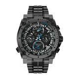 Bulova Men s Precisionist Stainless Steel Case and Bracelet Black Dial Two-Tone Watch