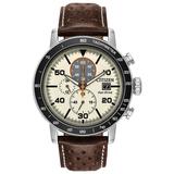 Mens Citizen(R) Brycen Eco-Drive Brown Chronograph Watch-CA0649-06X