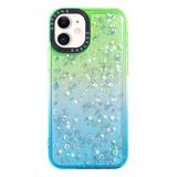 Shou Cellular Phone Cases Green - Green & Blue Gradient Sequin Star Smartphone Case for iPhone