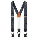 Trafalgar Sobee Paisley Silk Suspenders in Black at Nordstrom