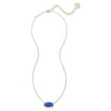 Kendra Scott Elisa Birthstone Pendant Necklace in September/cobalt Catseye/Gold at Nordstrom