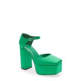 Jeffrey Campbell Ovr-N-Out Pump in Green Satin at Nordstrom, Size 7.5