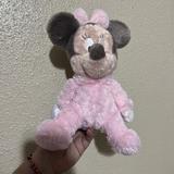 Disney Toys | Disney Parks Minnie Mouse Doll Rattle Cute Fuzzy Plush Pink Lovey Security | Color: Pink | Size: Osbb