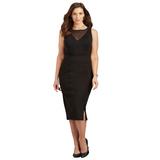 Plus Size Women's Curvy Collection Mesh Trim Tank by Catherines in Black (Size 2X)