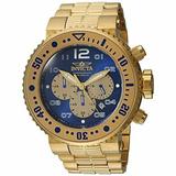 Invicta 25077 Pro Diver 52mm Gold Blue Dial Chronograph Mens Watch In
