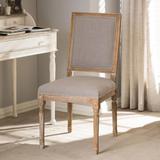 Baxton Studio Clairette Beige Fabric Upholstered Dining Chair