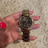 Michael Kors Accessories | Michael Kors Two Tone Watch Black Face | Color: Gold/Silver | Size: Os