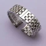 High Quality Stainless Steel Watchband Curved End Silver Bracelet 16mm 18mm 19mm20mm 22mm 24mm Solid Band brand mens Watch strap