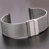 Stainless Steel Watch Band Bracelet 16mm 18mm 20mm 22mm Mesh Milanese Loop Watchbands Women Men Replacement Strap Accessories