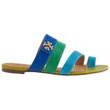 Tory Burch Shoes | New Tory Burch Kira Toe Ring Sandal Bright Tropical | Color: Blue/Green | Size: 6.5