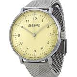 Cream Dial Stainless Steel Mesh Watch