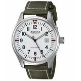 Alpina Men's Startimer Stainless Steel Case Nylon Strap Watch Model -