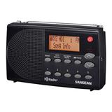 Sangean AM/FM HD Stereo Portable Pocket Radio, Black