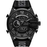 Mega Chief Ana - Digi Chrono/digital Stainless Steel Watch - Dz4593 - Black - DIESEL Watches