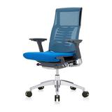 Eurotech Seating Powerfit Mesh Executive Chair Upholstered/Mesh/Metal in Blue/Black, Size 43.9 H x 19.0 W x 24.0 D in | Wayfair PFT2-BLK-FSBLU