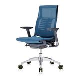 Eurotech Seating Ergonomic Mesh Executive Chair Upholstered/Mesh/Metal in Gray/Blue/Black, Size 43.9 H x 19.0 W x 24.0 D in | Wayfair PFT2-BLK-MBLU