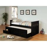 Ahlayna Twin 3 Drawer Platform Bed w/ Trundle by Winston Porter Wood in Black/Brown, Size 79.0 W x 41.0 D in | Wayfair