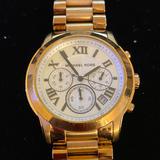Michael Kors Accessories | Michael Kors Cooper Chronograph White Dial Ladies & Men's Watch | Color: Gold/White | Size: Os