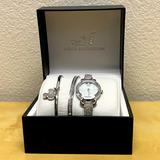 Disney Jewelry | Disney Parks Collection Mickey Mouse Watch And Bangles Set | Color: Silver/White | Size: Os