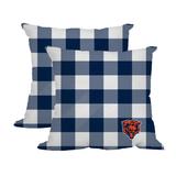 "Chicago Bears 2-Pack Buffalo Check Plaid Outdoor Pillow Set"