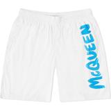 Grafitti Logo Swimshorts - Blue - Alexander McQueen Shorts