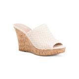 Woven One Band Wedge Sandals