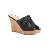 Woven One Band Wedge Sandals