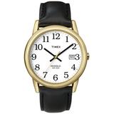 Timex Men's Black Leather Strap Watch