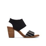 TOMS Majorca Cutout Heeled Sandals, Black, Size 8, Women