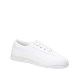 Easy Spirit Womens AP1 Leather Low Top Lace Up Fashion White Fabric Size 10.0