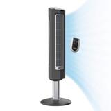 Lasko 38 in. 3 Speed Black Oscillating Tower Fan with Timer and Multi-Function Remote