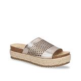 Bella Vita Beverly Espadrille Platform Wedge Sandal | Women's | Gold Metallic | Size 6.5 | Sandals | Espadrille | Footbed | Platform | Slide