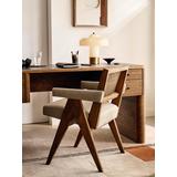 Hayward Dining Chair With Arms, Taupe Linen