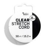 DIY Clear Stretch Beading Cord 0.8mm Thickness 50 yd.