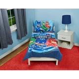 PJ Masks 4-Piece Time to Save the Day Toddler Bedding Set for Toddler Bed - features PJ Masks Time to Save the Day - Blue