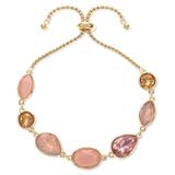 Style & Co Gold-Tone Mixed Stone Slider Bracelet, Created for Macy's