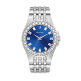 Men's Bulova Phantom Baguette Crystal Accent Watch with Blue Dial (Model: 96A254)