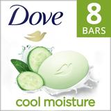 Dove Beauty Bar Cucumber & Green Tea More Moisturizing Than Bar Soap 3.75 oz 8 Bars