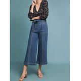 Anthropologie Jeans | Anthropologie Pilcro Ultra High-Rise Cropped Wide-Leg Jeans | Color: Blue | Size: 29
