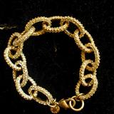 J. Crew Jewelry | J Crew Pave Links Chain Bracelet | Color: Gold | Size: Os
