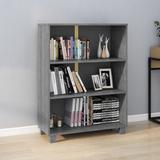 Latitude Run® Bookshelf Book Rack Bookcase Book Cabinet Hamar Solid Wood Pine Wood in Gray, Size 44.1 H x 33.5 W x 13.8 D in | Wayfair