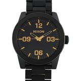 Corporal Stainless Steel Matte Black/gold Watch A346-1041-00 - Black - Nixon Watches