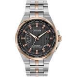 World Perpetual A-t Eco-drive Stainless Steel Watch