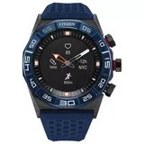 Citizen CZ SMART Men's Analog-Digital Stainless Steel Blue Strap Heartrate Smart Watch - JX1008-01E, Large