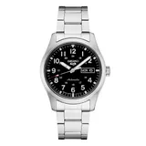 Seiko Men's 5 Sports Stainless Steel Black Dial Watch - SRPG27, Size: Large, Silver