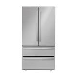 Sharp 22.5-cu ft 4-Door Counter-depth Built-In French Door Refrigerator with Ice Maker (Stainless Steel) ENERGY STAR | SJG2351FS