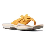 Clarks Cloudsteppers Brinkley Flora Women's Flip Flop Sandals, Size: 5, Yellow
